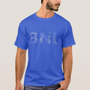T-shirt Nuage de mot de BNL - bleu