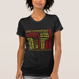 T-shirt Nuage de mot de Charles Dickens