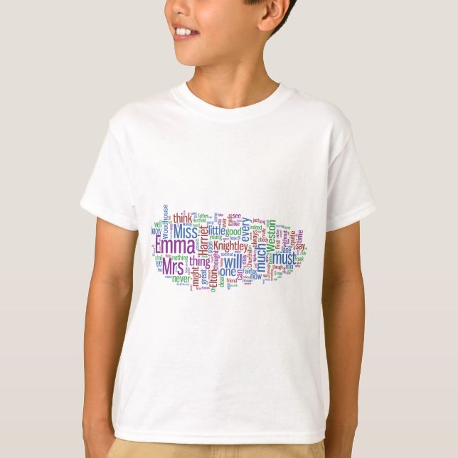 T-shirt Nuage de mot d'Emma (Devant)