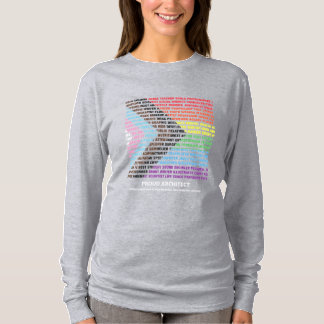 T-shirt Nuage de mots arc-en-ciel de diversité LGBT Fierté