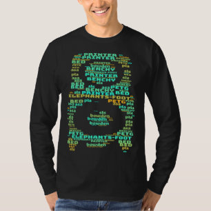 T-shirt nuage de mots de l'extrémité chaude de l'imprimant