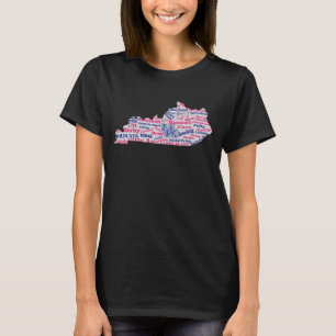 T-shirt Nuage de mots KY (rose V1)