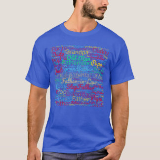 T-shirt Nuage de mots unique pour la fête des pères Montre
