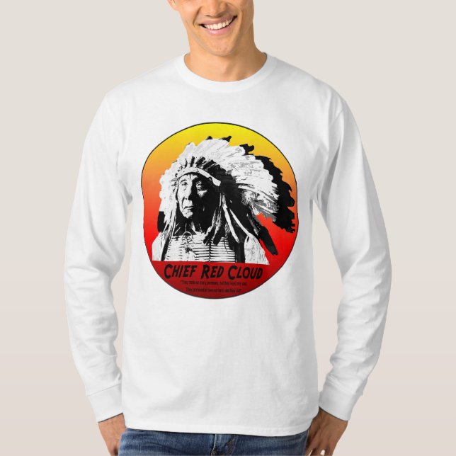 T-shirt Nuage rouge en chef w/Quote (Devant)