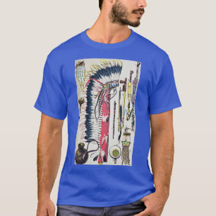 T-shirt Nuages rouges Plumes de guerre Bonnet Douglass Tab