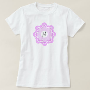 T-shirt Nuances de violet Motif de design Floral Ajouter i