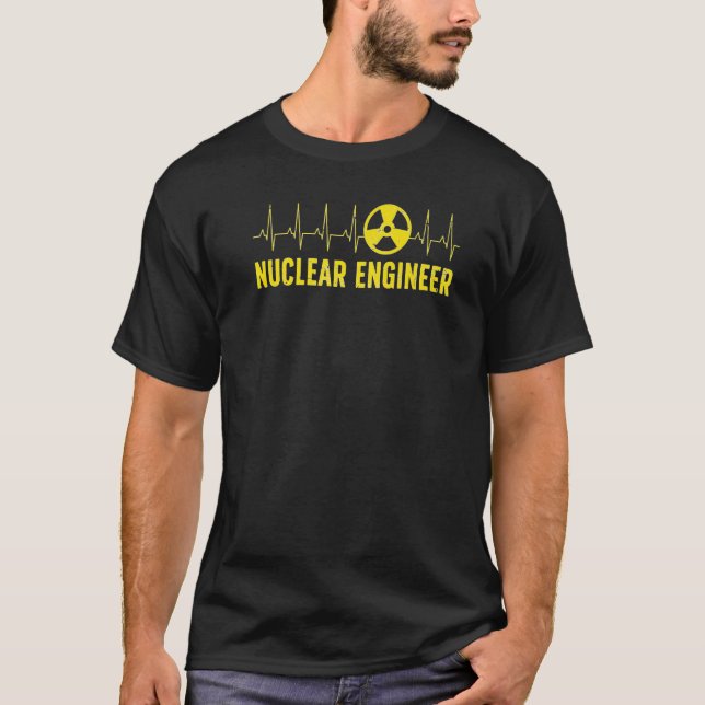 T-shirt Nuclear Engineer Heartbeat Nuclear Engineering (Devant)