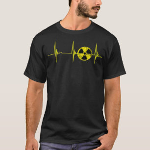 T-shirt Nuclear Radiation Heartbeat EKG Pulse Fallout Symb