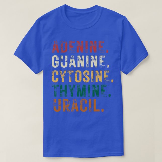 T-shirt Nucléobases Biologie Enseignant Biologiste de l'AD (Design devant)