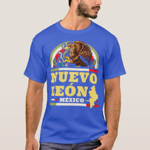 T-shirt Nuevo Leon Mexico Mapa Bandera Mexicana Mexican St