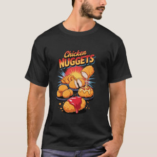 T-shirt Nugget de poulet vintage des années 90