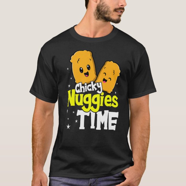 T-shirt Nuggies de poulet Nuggets de temps Costume de poul (Devant)
