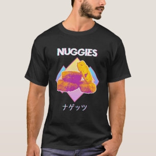 T-shirt Nuggies Vaporwave Nuggets de poulet Kanji japonais