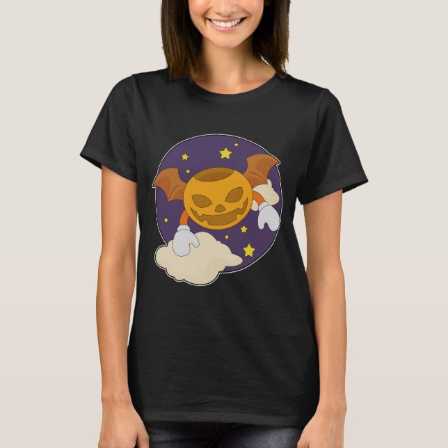 T-shirt Nuit Citrouille d'Halloween (Devant)