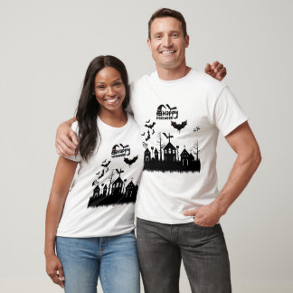 T-shirt Nuit d'automne ensorcelée blanc