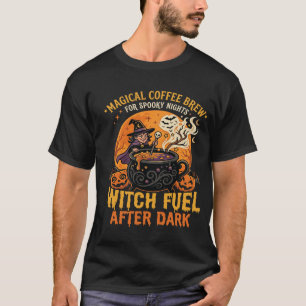 T-shirt Nuit de café de sorcière d'Halloween