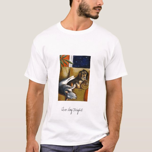 T-shirt Nuit de deux chiens (Devant)