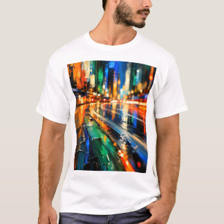 T-shirt Nuit de ville abstraite