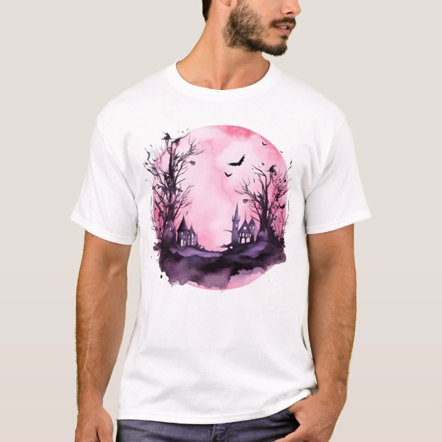 T-shirt Nuit des Esprits : Designs Haunted (Devant)
