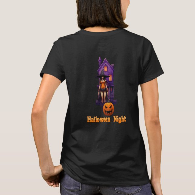 T-shirt Nuit d'Halloween (Maison hantée) (Dos)
