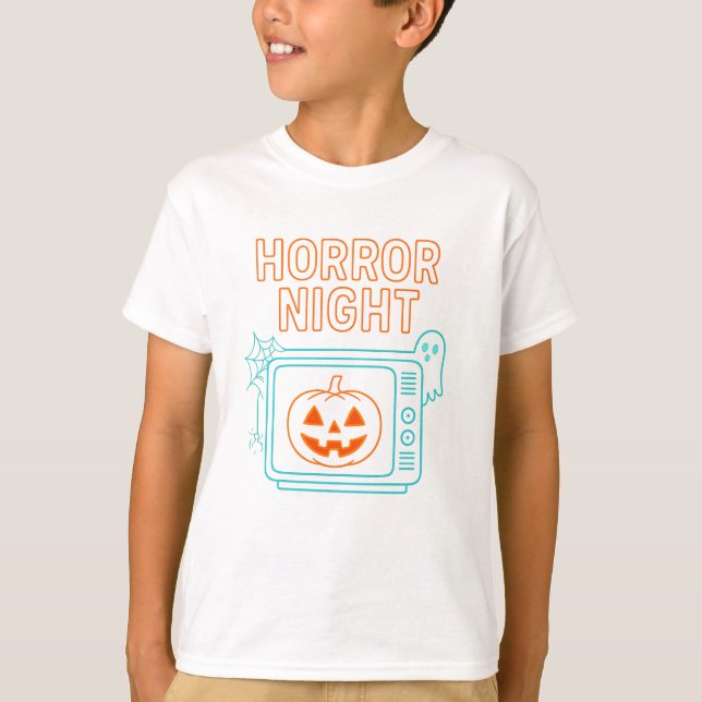T-shirt Nuit d'horreur Neon Halloween Vêtements unisex (Devant)