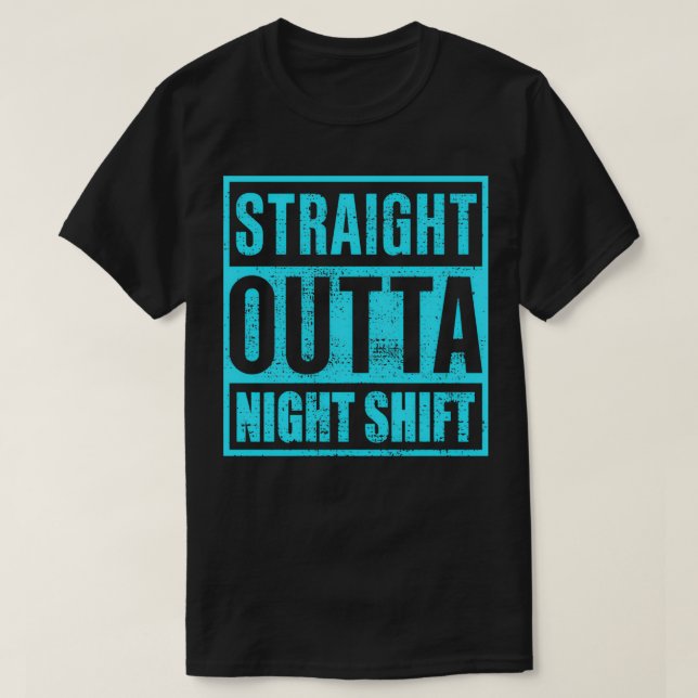 T-shirt Nuit en plein air Infirmière de quart de nuit (Design devant)