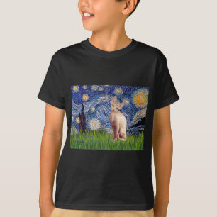 T-shirt Nuit étoilée - Chat Sphynx Crème