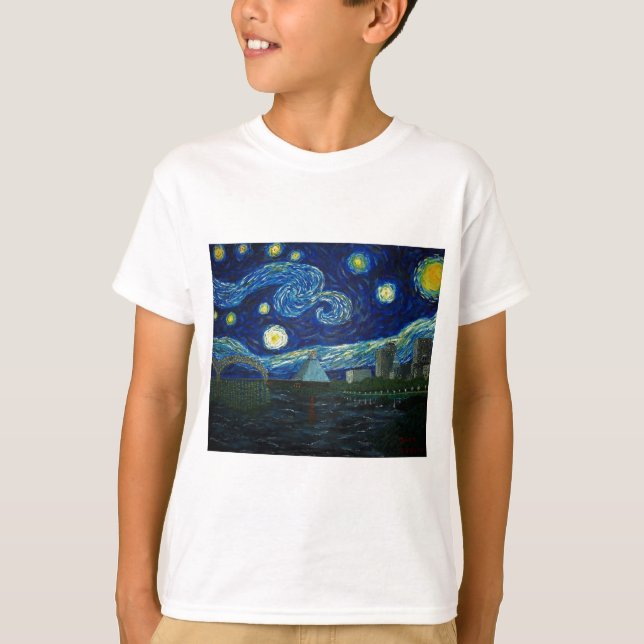 T-shirt "Nuit étoilée de Memphis" par Jack Lepper (Devant)