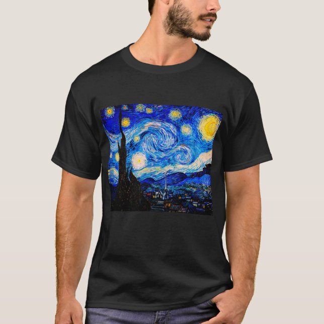 T-shirt Nuit étoilée De Vincent Van Gogh (Devant)