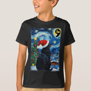 T-shirt Nuit étoilée Noir Cat Comma La Kamala H