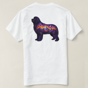 T-shirt Nuit étoilée silhouette de chien Nuit étoilée