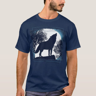 T-shirt Nuit Lune hurlante Alpha Wolf