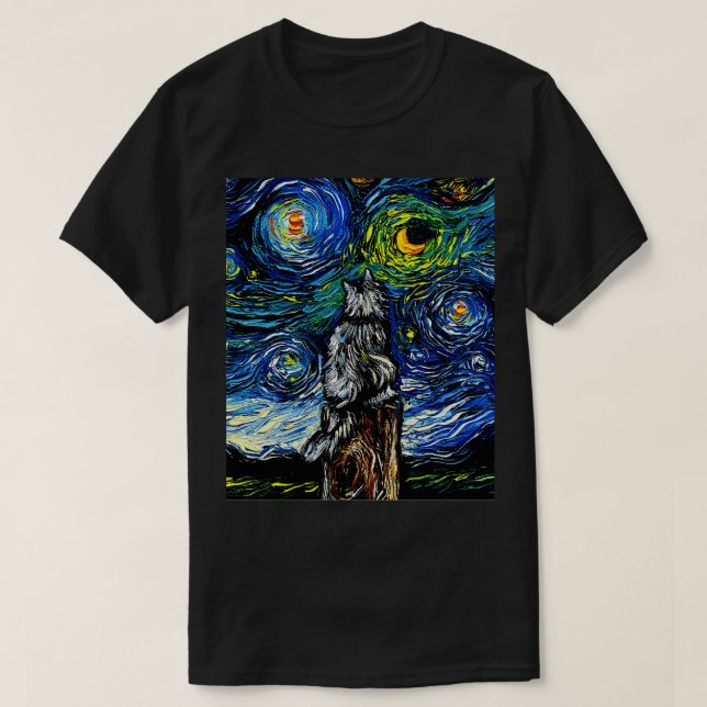T-shirt Nuit norvégienne des chats (Design devant)