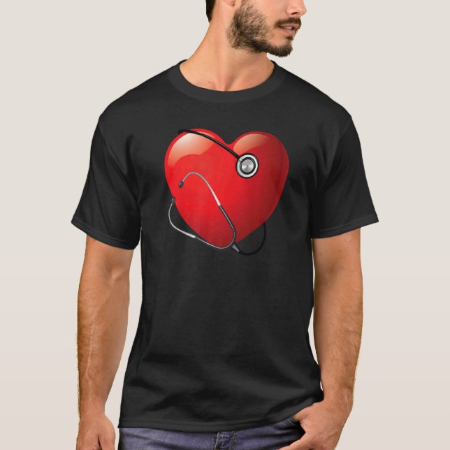 T-shirt Nuit Shift Différentes races Stethoscope Infirmièr (Devant)