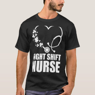 T-shirt Nuit Shift Nurft St Patrick S Day Stethoscope Hea