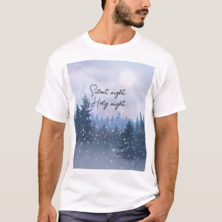 T-shirt Nuit silencieuse Saint-Nuit Magique Hiver Illustra