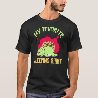 T-shirt Nuit Tard Nap Sleepy Fatigué Dino Sleeping Animal