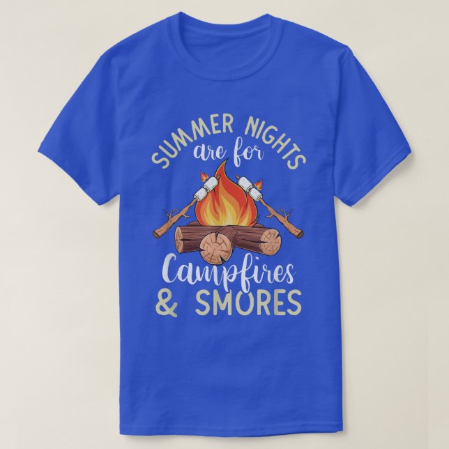 T-shirt Nuits d'été Camping Smores Campfire Smores Camper (Design devant)