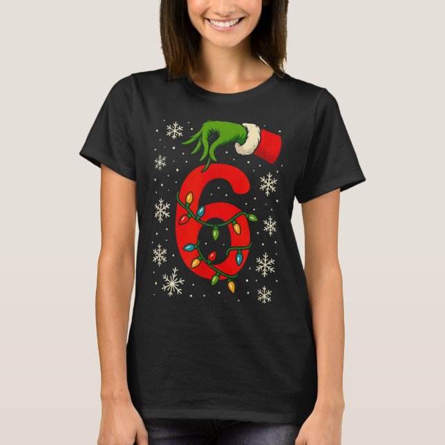 T-shirt Number 6 Matching Six Seven Meme Christmas Boys Yo (Devant)