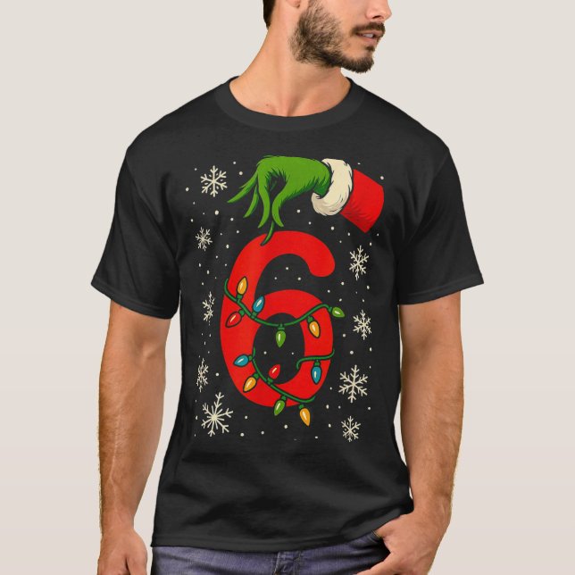 T-shirt Number 6 Matching Six Seven Meme Christmas Boys Yo (Devant)
