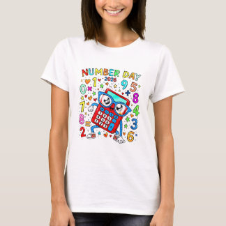 T-shirt Number Day Colourful Maths T Shirt for Teachers