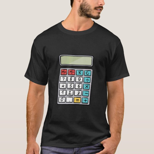 T-shirt Number Learning calculator costume matc day Math O (Devant)
