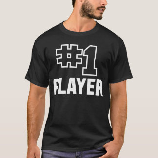 T-shirt Number One Player Gamer Athlete Sports Fan retro