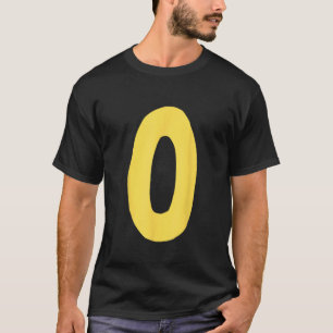T-shirt Numéro 0 grand et gras en jaune