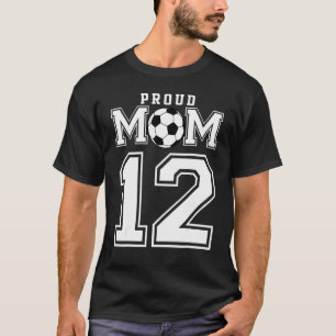 T-shirt Numéro 12 Custom Fier Football Football Maman Pers