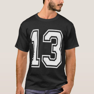T-shirt Numéro 13 Anniversaire Cadeau Sports Joueur Équipe