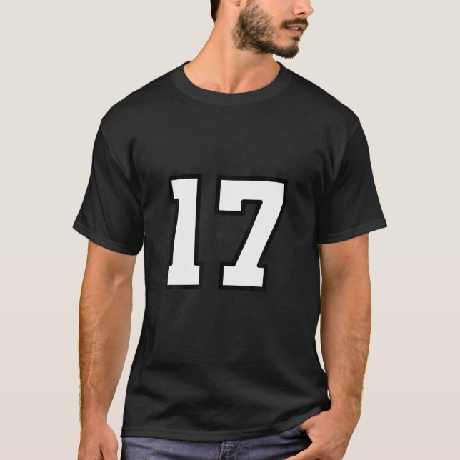 T-shirt Numéro 17 Varsity Sports Style T Shirt (Devant)