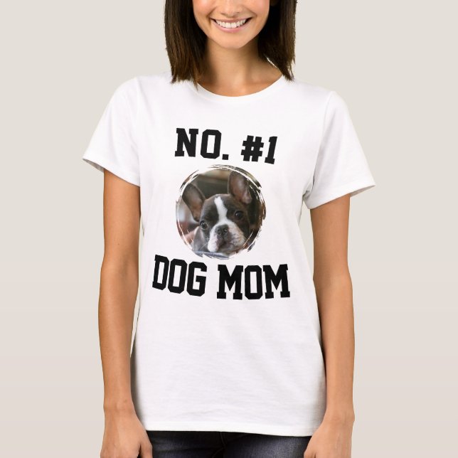 T-shirt Numéro 1 chien Maman Fête des Mères Amoureux des A (Devant)