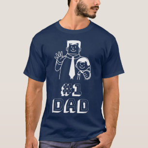 T-shirt Numéro 1 Papa dans le monde Drôle Fête des pères P
