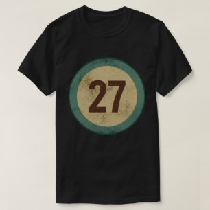 T-shirt Numéro 27 en détresse vintage